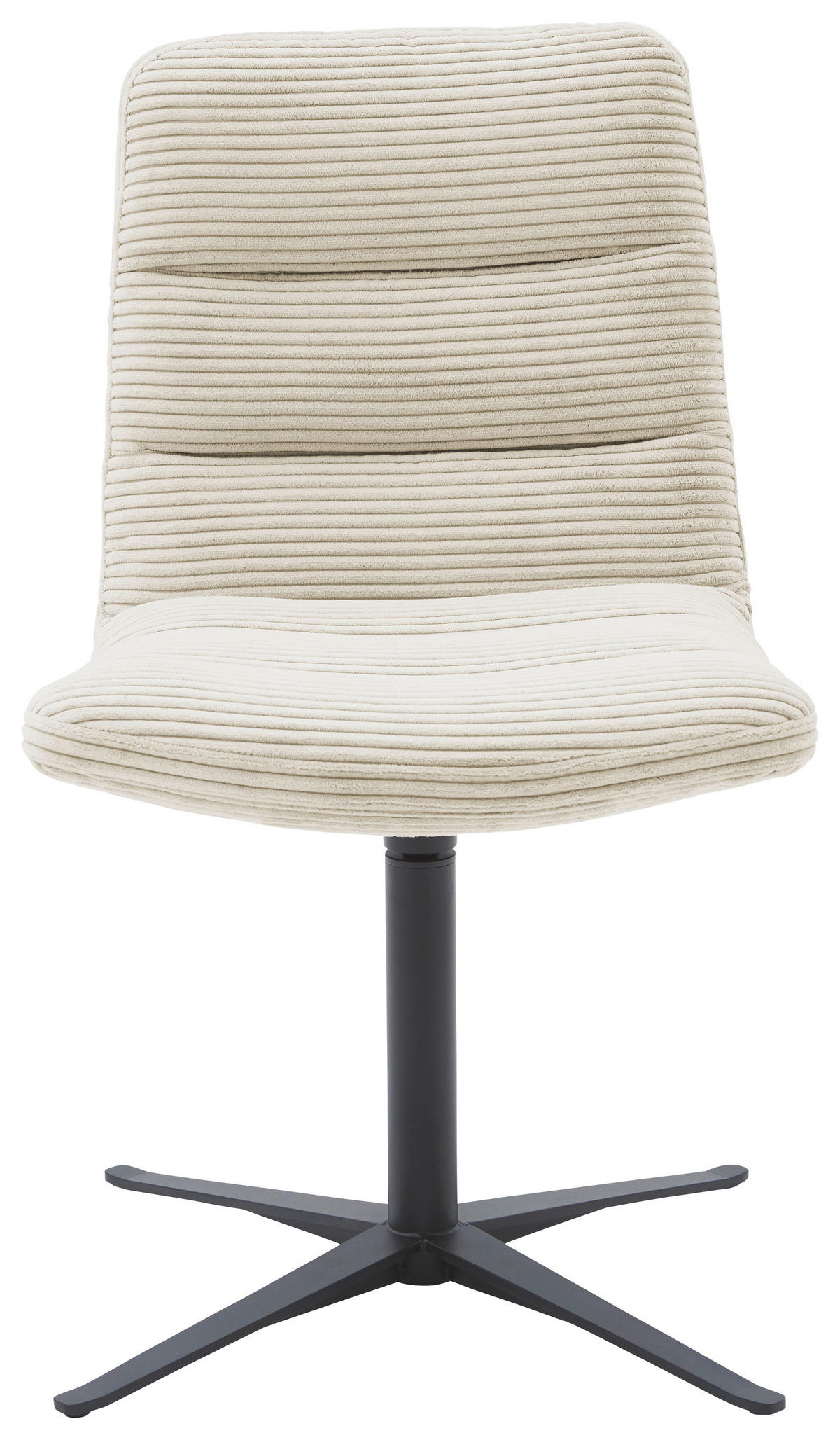 STUHL  in Cord  - Taupe/Schwarz, Design, Textil/Metall (61/88/66cm) - Dieter Knoll