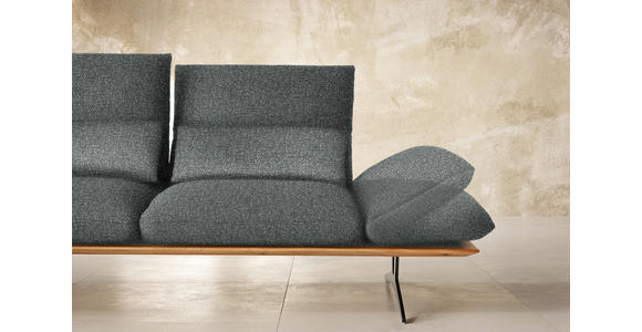 ECKSOFA in Flachgewebe Grau  - Schwarz/Grau, Design, Holz/Textil (159/314cm) - Dieter Knoll