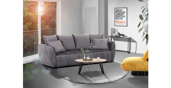 SCHLAFSOFA Flachgewebe Dunkelgrau - Dunkelgrau/Schwarz, KONVENTIONELL, Kunststoff/Textil (250/70/118cm) - Carryhome
