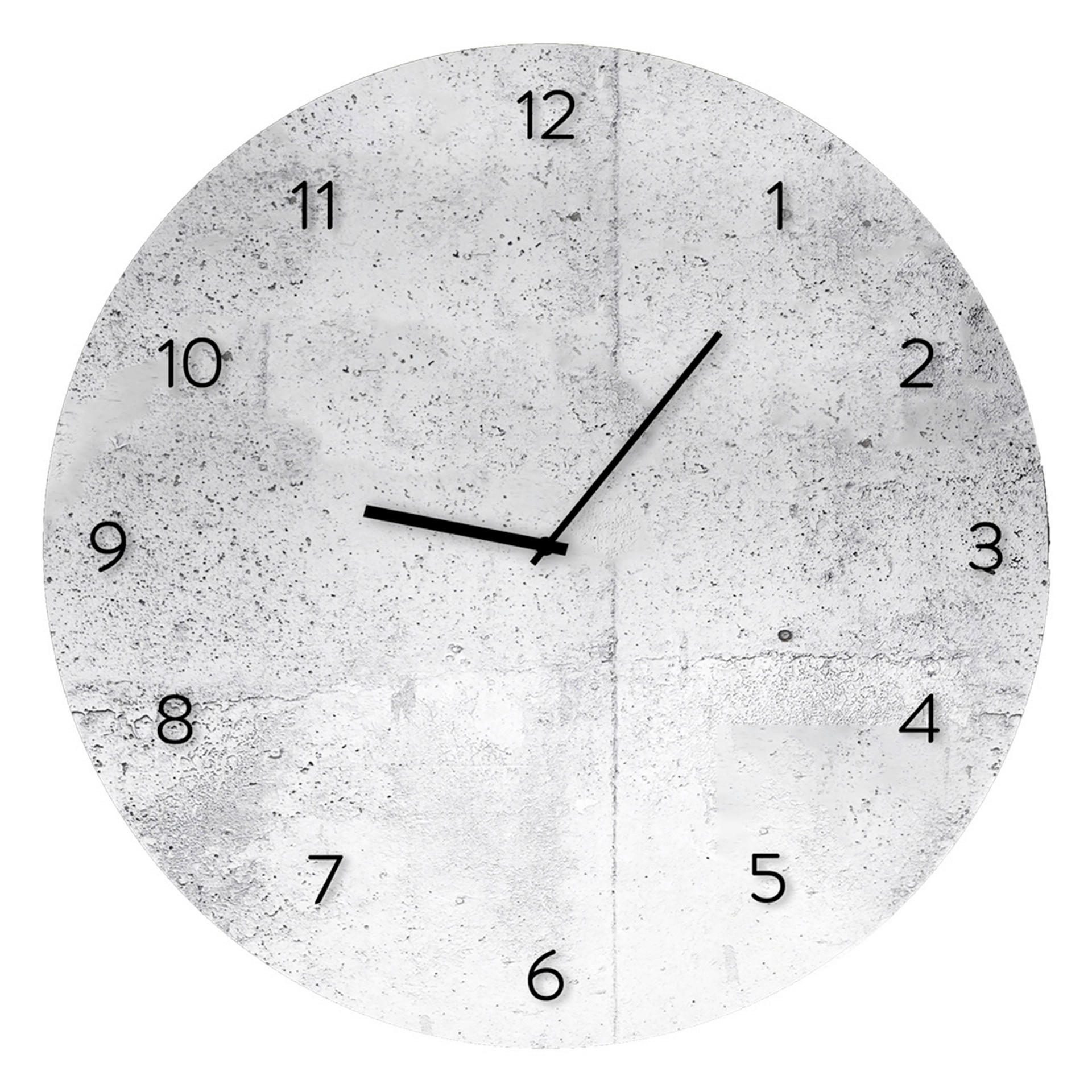 WANDUHR Grau  - Grau, Basics, Glas/Kunststoff (30cm)