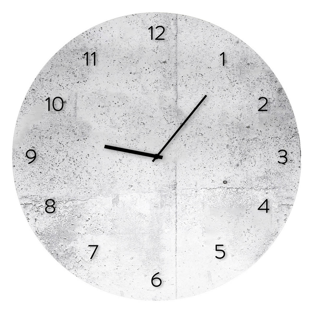 WANDUHR Grau  - Grau, Basics, Glas/Kunststoff (30cm)