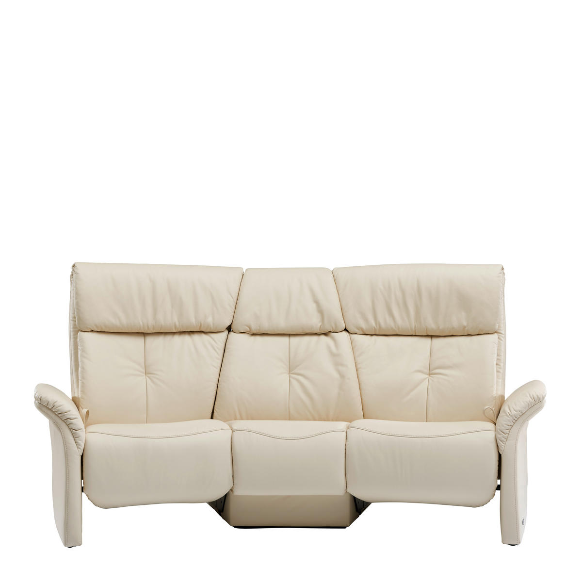 HEIMKINO-SOFA Echtleder Beige  - Beige/Schwarz, KONVENTIONELL, Leder/Metall (208/105/103cm) - Himolla Komfortklass