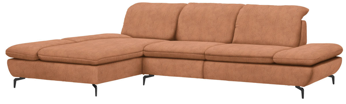 SAROKKANAPÉ textil bronzszínű  - fekete/bronzszínű, Design, textil/fém (200/315cm) - Chilliano