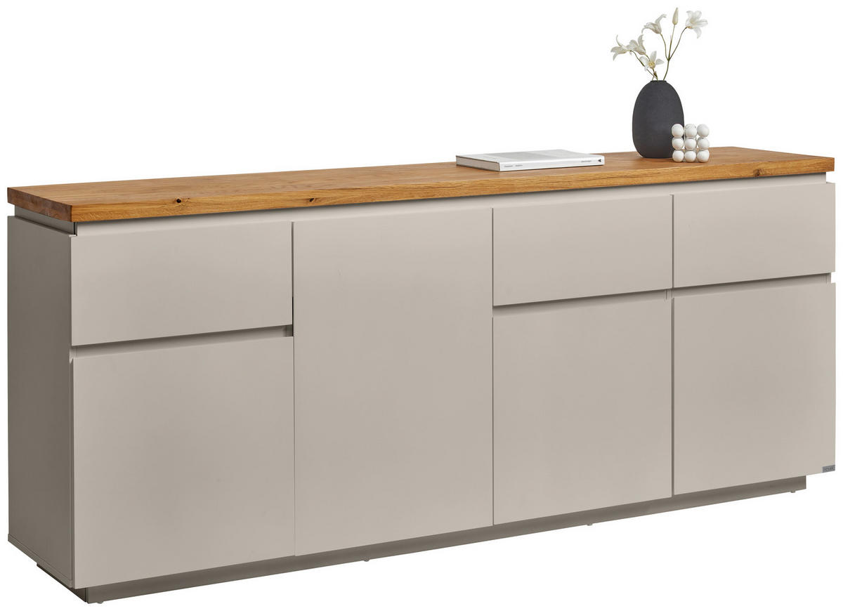 SIDEBOARD 195/82/42 cm  - Kaschmir/Eichefarben, KONVENTIONELL, Holz/Holzwerkstoff (195/82/42cm) - Novel