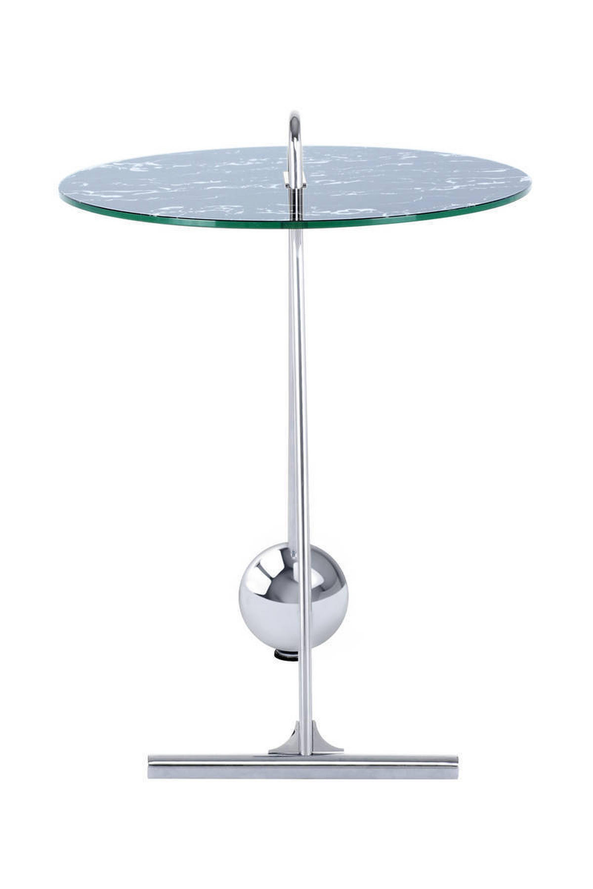 BEISTELLTISCH 46/46/60 cm Schwarz, Silberfarben rund  - Silberfarben/Schwarz, Basics, Glas/Metall (46/46/60cm) - Kayoom