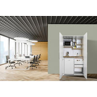 SCHRANKKÜCHE 104/193/67 cm  in Weiss  - Weiss/Edelstahlfarben, Modern, Holzwerkstoff/Metall (104/193/67cm) - Respekta