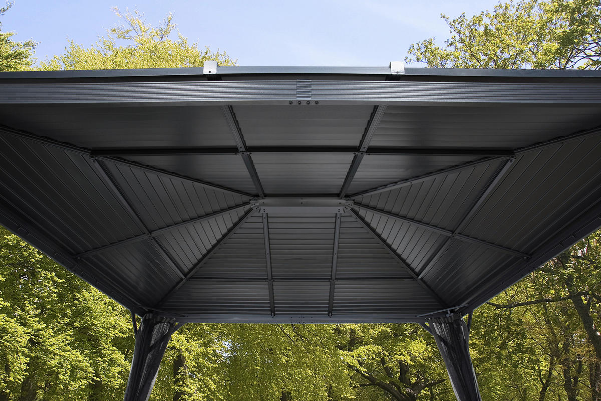 PAVILLON 296/261/423 cm Aluminium  - Anthrazit, Basics, Metall (296/261/423cm)