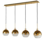 HÄNGELEUCHTE Gold 122/20/150 cm  - Goldfarben, Design, Glas/Metall (122/20/150cm) - Dieter Knoll