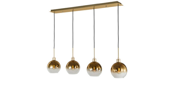 HÄNGELEUCHTE Gold 122/20/150 cm  - Goldfarben, Design, Glas/Metall (122/20/150cm) - Dieter Knoll