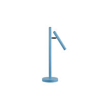AKKU-TISCHLEUCHTE - Pastellblau, Trend, Metall (18/50cm) - Hell