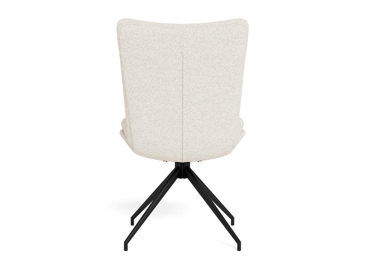 STUHL   Bouclé  - Creme/Schwarz, MODERN, Textil/Metall (50,5/96,5/65cm) - MID.YOU