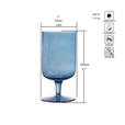 WASSERGLAS 340 ml  - Blau, Trend, Glas (7,2/14,5cm) - Novel