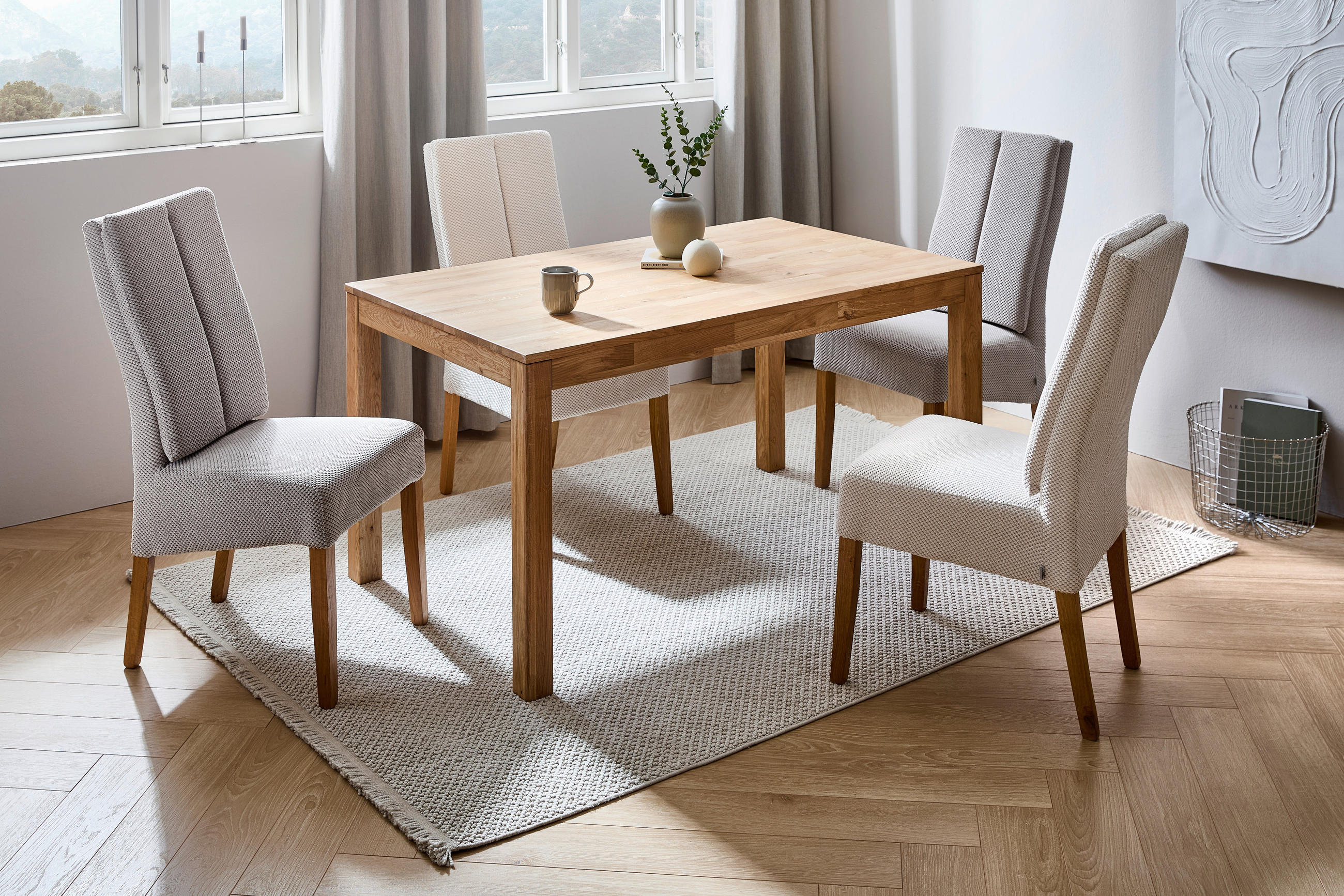ESSTISCH Wildeiche rechteckig  ausziehbar, in verschiedenen Größen erhältlich  - Wildeiche, KONVENTIONELL, Holz (140-190/85/75cm) - Linea Natura