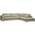 ECKSOFA in Chenille Beige  - Beige/Schwarz, KONVENTIONELL, Kunststoff/Textil (314/250cm) - Carryhome