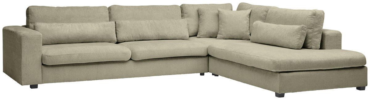 ECKSOFA in Chenille Beige  314/250 cm  - Beige/Schwarz, KONVENTIONELL, Kunststoff/Textil (314/250cm) - Carryhome