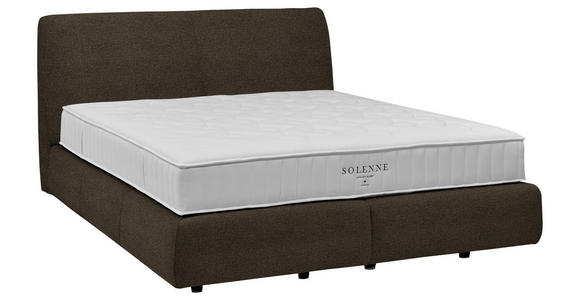 BOXSPRINGBETT 200/200 cm  in Dunkelbraun  - Dunkelbraun/Schwarz, Design, Kunststoff/Textil (200/200cm) - Johann Jakob