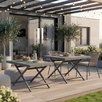 LOUNGETISCH Metall  - Anthrazit, MODERN, Kunststoff/Metall (110/62/60cm) - Gardenson