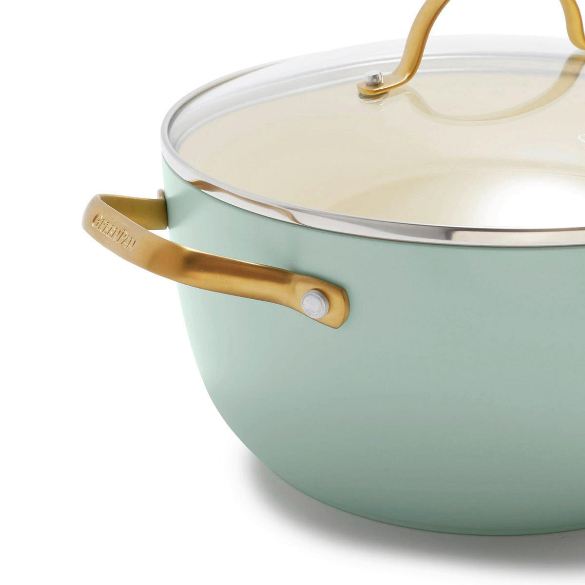 KOCHTOPFSET Padova Reserve 6-teilig  - Goldfarben/Weiß, Basics, Glas/Metall - GreenPan