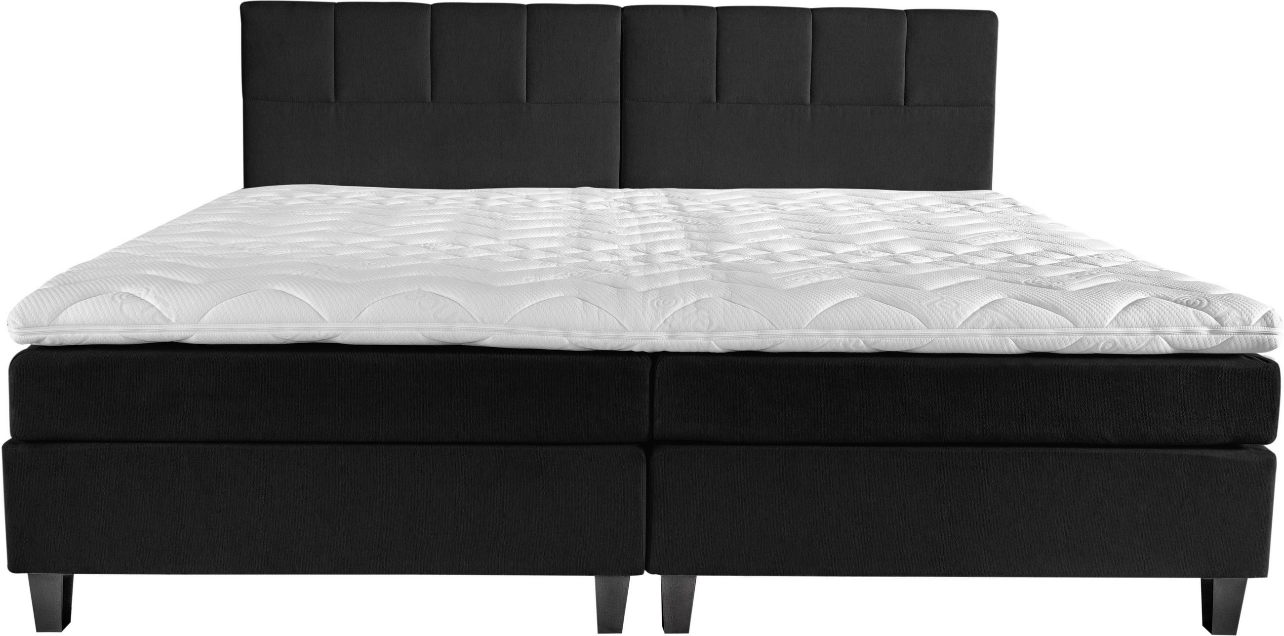 BOXSPRINGBETT 240/200 cm  in Anthrazit, Graphitfarben  - Wengefarben/Anthrazit, Trend, Holz/Textil (240/200cm) - Esposa