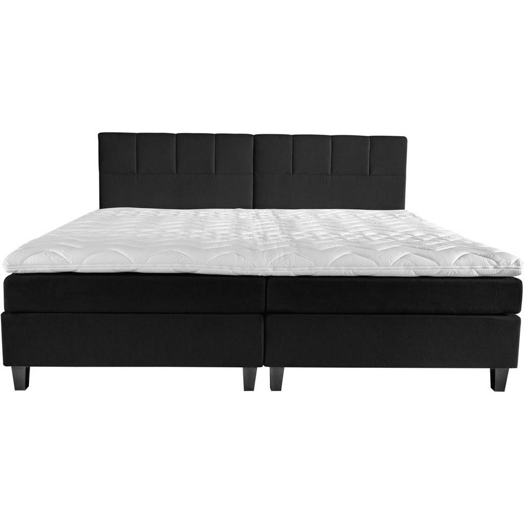 Thumbnail - Esposa Boxspringbett, Anthrazit, Graphit, Textil, Buche, H3, 5-Zonen, Höhe ca. 19 cm, 240x200 cm, Oeko-Tex® Standard 100...