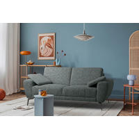 2-SITZER-SOFA Webstoff Anthrazit  - Anthrazit/Schwarz, Design, Textil/Metall (157/85/92cm) - Livetastic