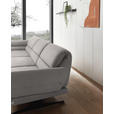 ECKSOFA Sandfarben Flachgewebe  - Sandfarben/Schwarz, Design, Textil/Metall (176-217/259-307cm) - Dieter Knoll