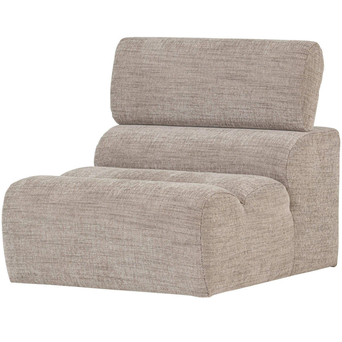 SOFAELEMENT Novi Webstoff Naturfarben  - Schwarz/Naturfarben, Design, Kunststoff/Textil (82/86/113cm) - Livetastic