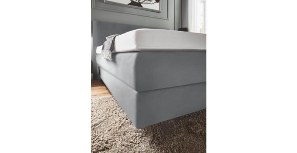 BOXSPRINGBETT 160/200 cm  in Grau  - Grau, KONVENTIONELL, Holz/Textil (160/200cm) - Dieter Knoll