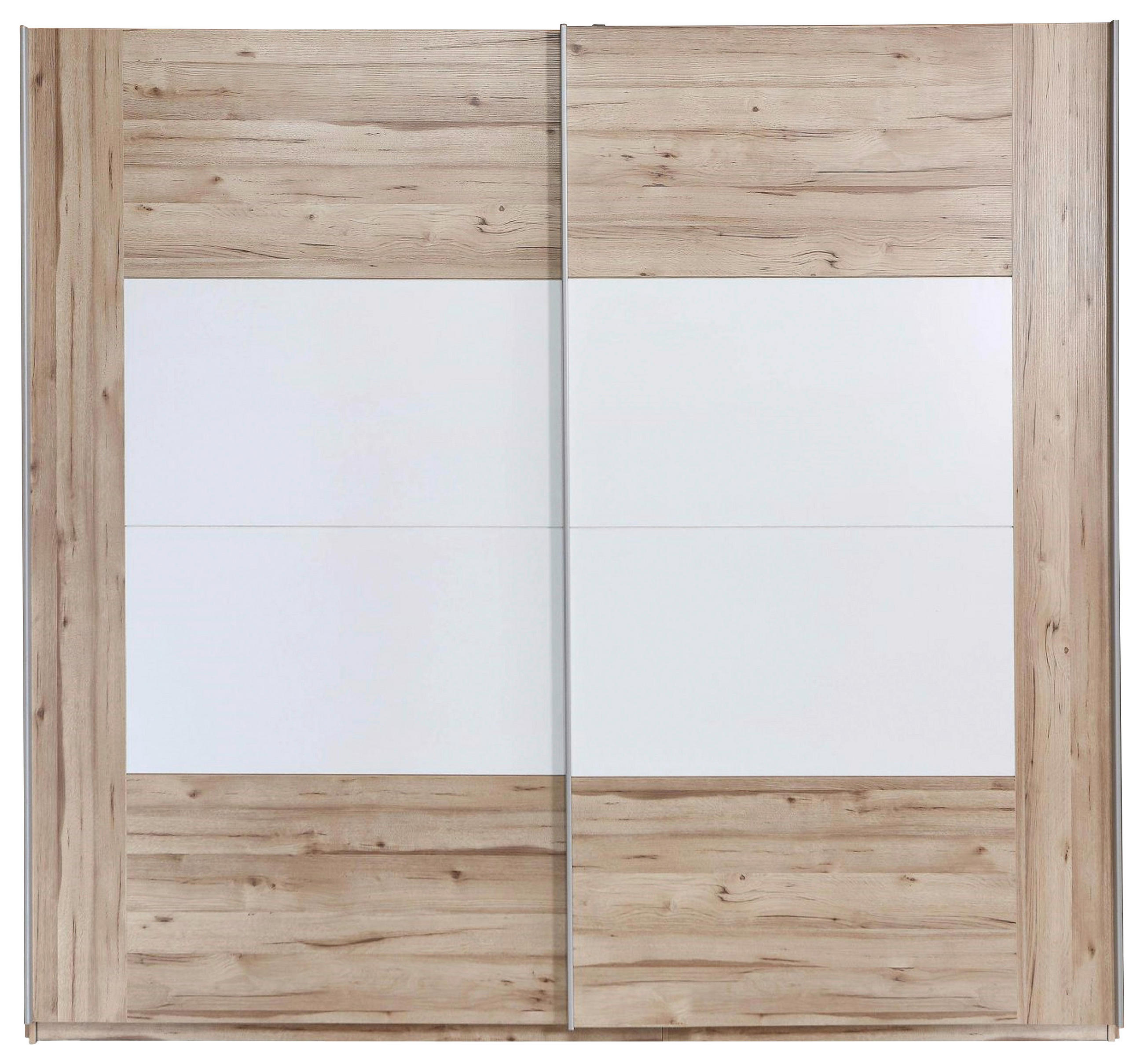 SKRIŇA S POS. DVER. – HOR.VED, biela, farba duba, 220,1/209,7/61,2 cm - biela/farba duba, Design, kov/kompozitné drevo (220,1/209,7/61,2cm) - Ti'me