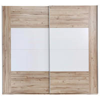 SKRIŇA S POS. DVER. – HOR.VED, biela, farba duba, 220,1/209,7/61,2 cm - biela/farba duba, Design, kov/kompozitné drevo (220,1/209,7/61,2cm) - Ti'me