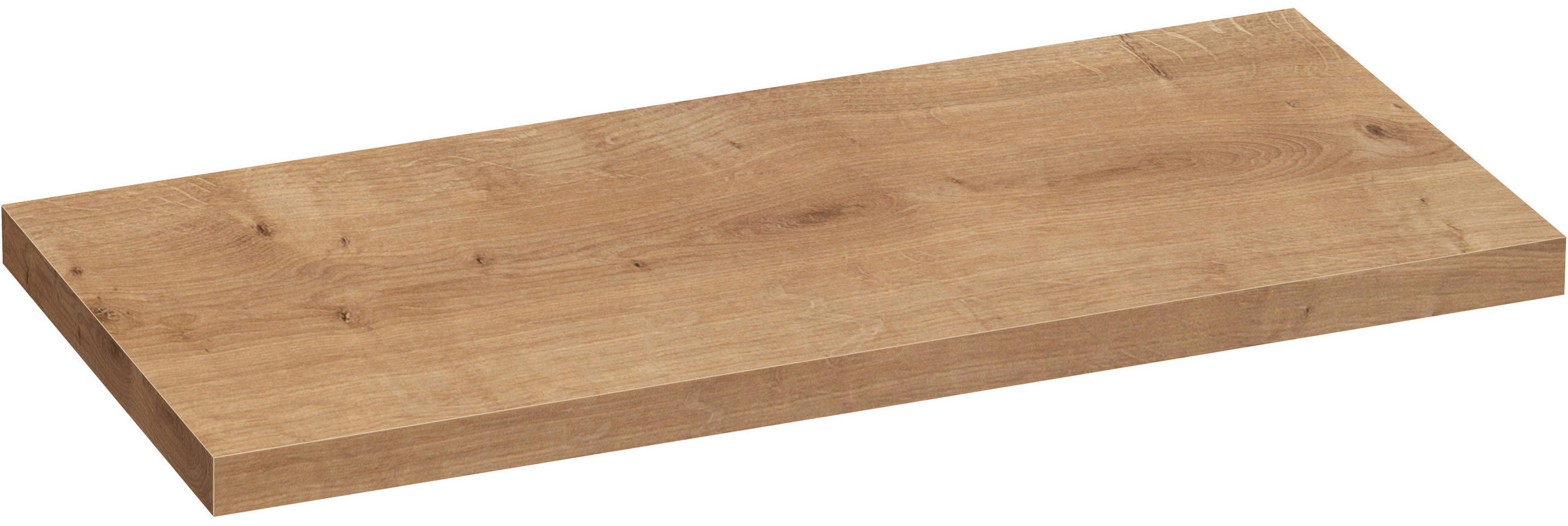 WASCHTISCH-ABDECKPLATTE 50,5/3,8/110 cm  - Hellbraun/Eichefarben, Trend, Holzwerkstoff (50,5/3,8/110cm) - Voleo