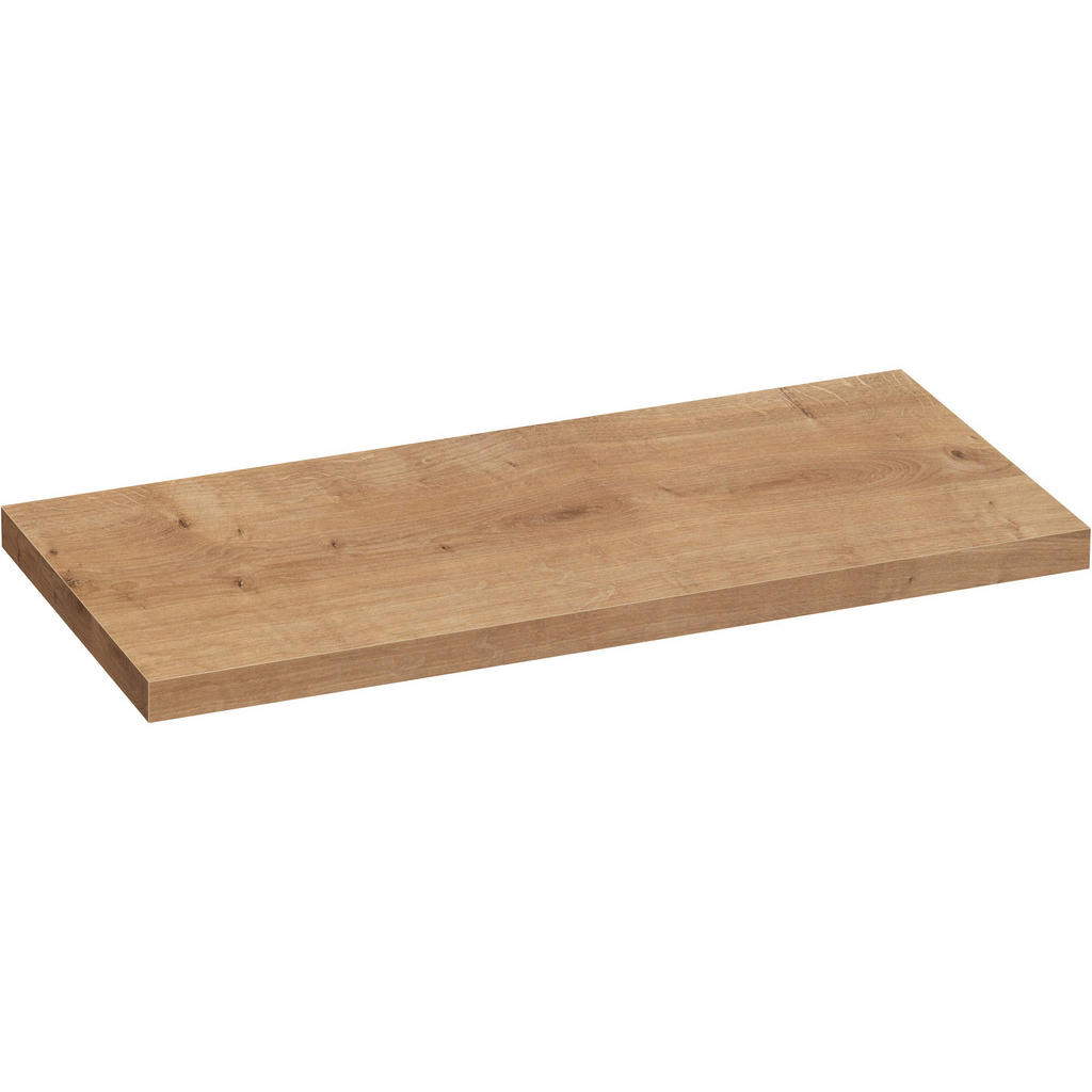 Thumbnail - Voleo Waschtisch-Abdeckplatte Lara, Eiche, Hellbraun, Holzwerkstoff, eckig, 50.5x3.8x110 cm, Made in Germany, Badezimmer...