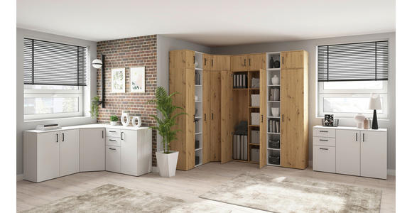 KOMMODE 80/83/40 cm in Weiß - Anthrazit/Schwarz, MODERN, Holzwerkstoff/Kunststoff (80/83/40cm) - Carryhome
