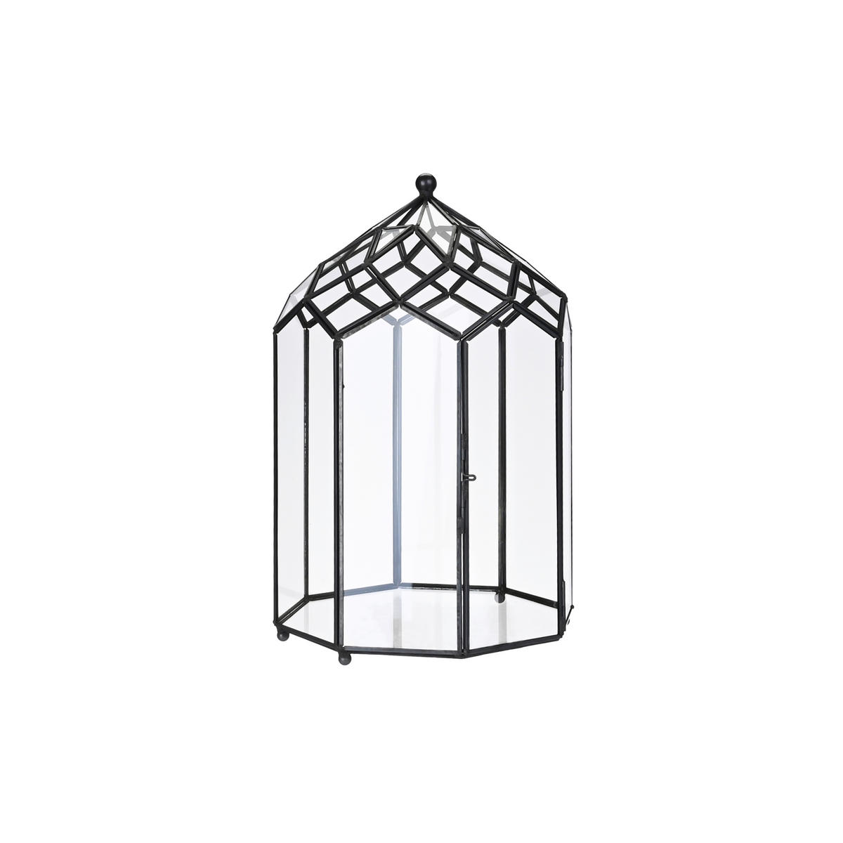 KUĆA DEKORATIVNA - crna, Trend, staklo/metal (17,8/29cm) - Ambia Home