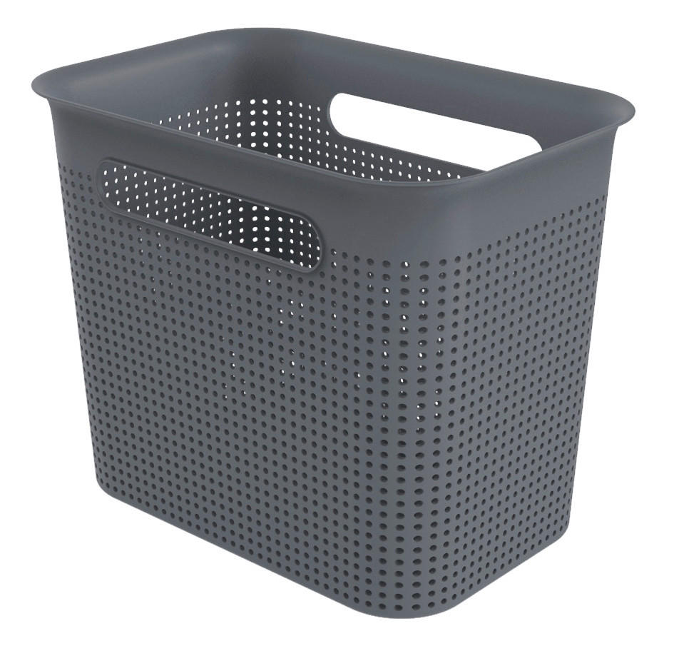 KOŠARA ZA REGAL  26,2/18/21,1 cm       - crna, Basics, plastika (26,2/18/21,1cm) - Rotho