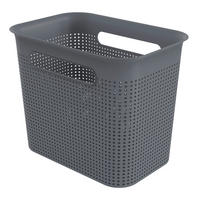 KOŠARA ZA SHRANJEVANJE   26,2/18/21,1 cm     - črna, Basics, umetna masa (26,2/18/21,1cm) - Rotho