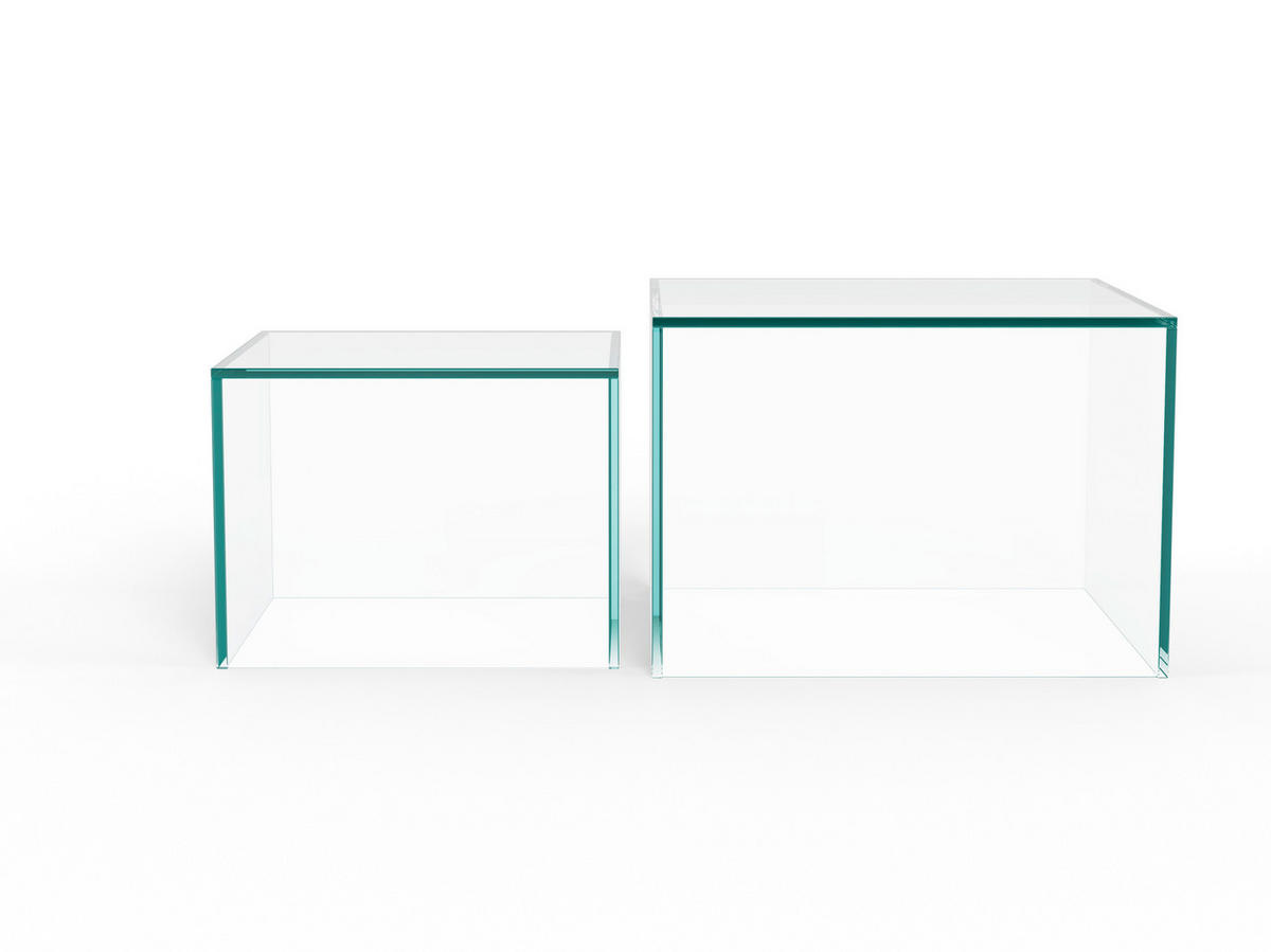 COUCHTISCH Glas 50/50/35 cm  - Klar, Design, Glas (50/50/35cm) - MID.YOU