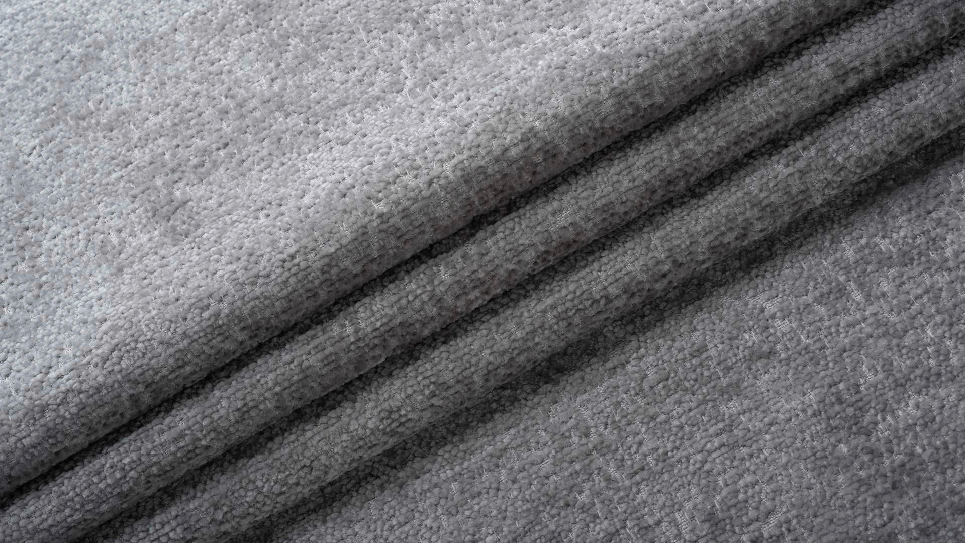 BIGSOFA in Chenille Hellgrau  - Ecru/Hellgrau, Design, Textil/Metall (250/90/120cm) - home24