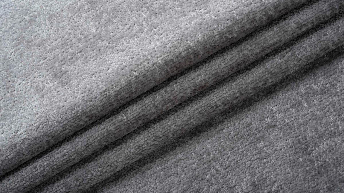 BIGSOFA in Chenille Hellgrau  - Ecru/Hellgrau, Design, Textil/Metall (250/90/120cm) - home24