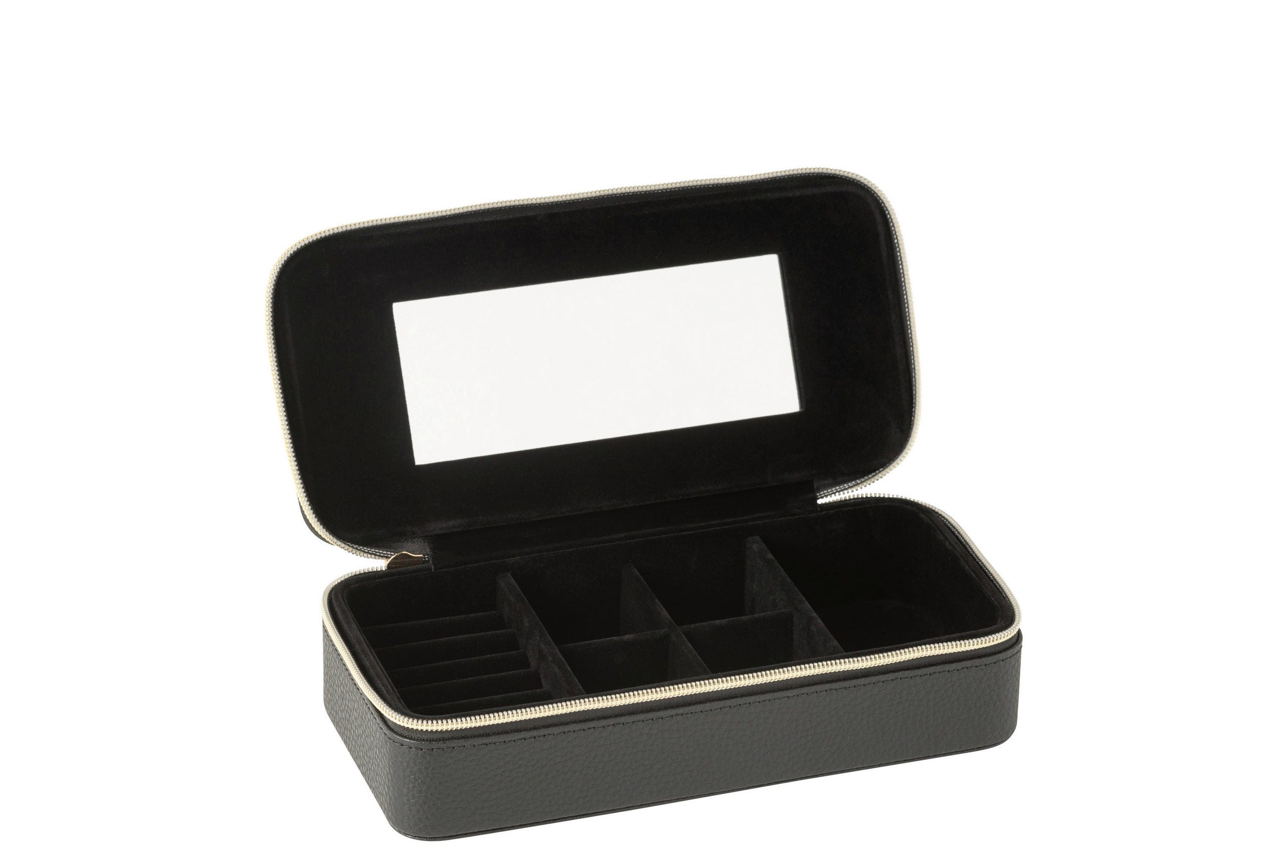 SCHMUCKBOX - Schwarz, Basics, Karton/Textil (24/11,5/6cm) - Ambia Home