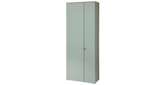 GARDEROBENSCHRANK 78/202/38 cm  - Salbeigrün/Silberfarben, Design, Holzwerkstoff/Kunststoff (78/202/38cm) - Xora