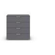 KOMMODE  in 80/81/42 cm  - Chromfarben/Dunkelgrau, Design, Holzwerkstoff/Metall (80/81/42cm) - Carryhome