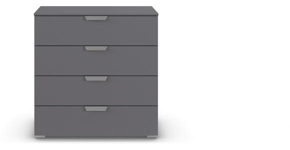 KOMMODE in 80/81/42 cm - Chromfarben/Dunkelgrau, Design, Holzwerkstoff/Metall (80/81/42cm) - Carryhome