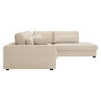 ECKSOFA in Cord Creme  - Creme/Schwarz, KONVENTIONELL, Kunststoff/Textil (314/250cm) - Carryhome