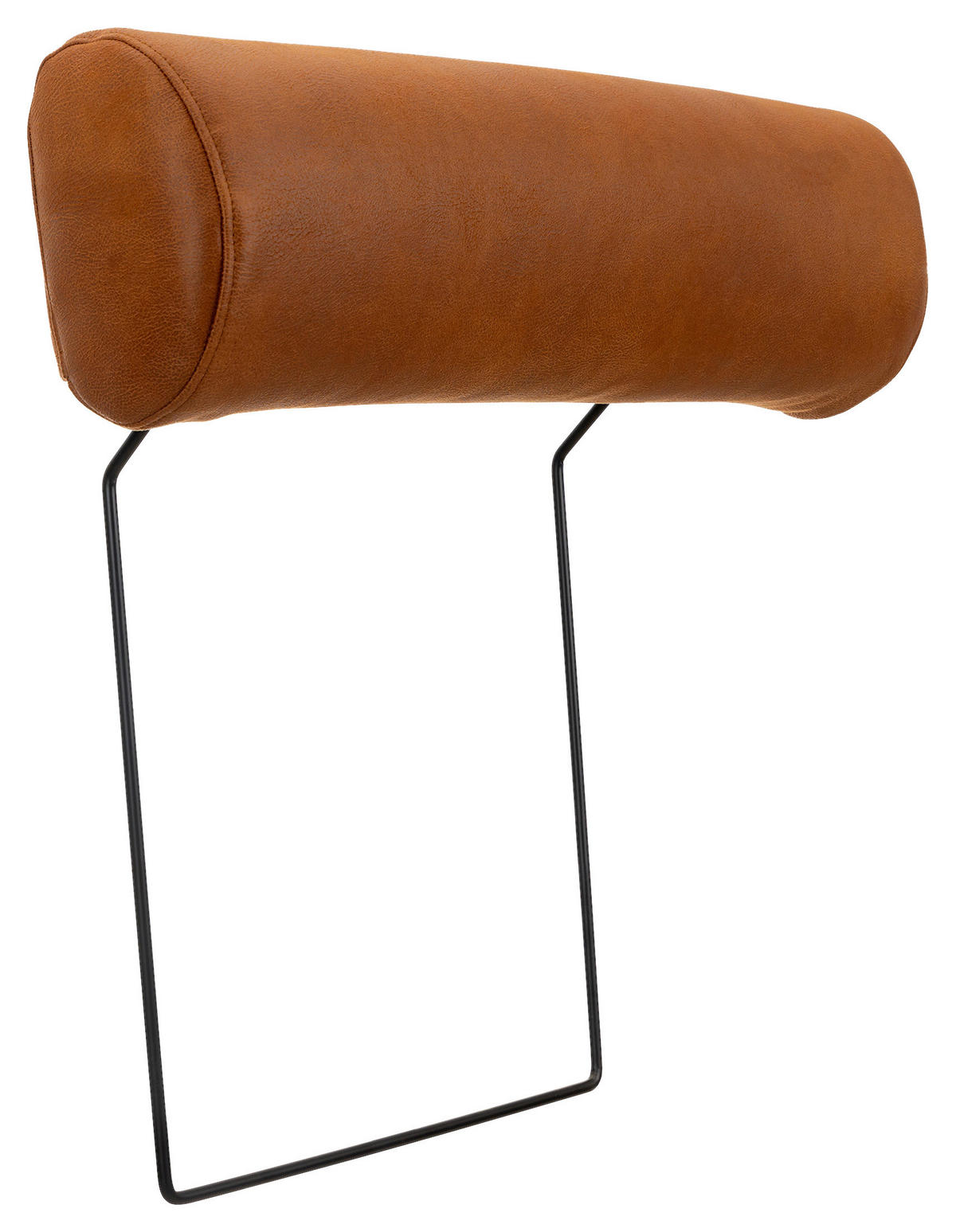 NACKSTÖD i läderimitation  - cognacfärgad, Design, metall/textil (62/62/14cm) - Pure Home Comfort