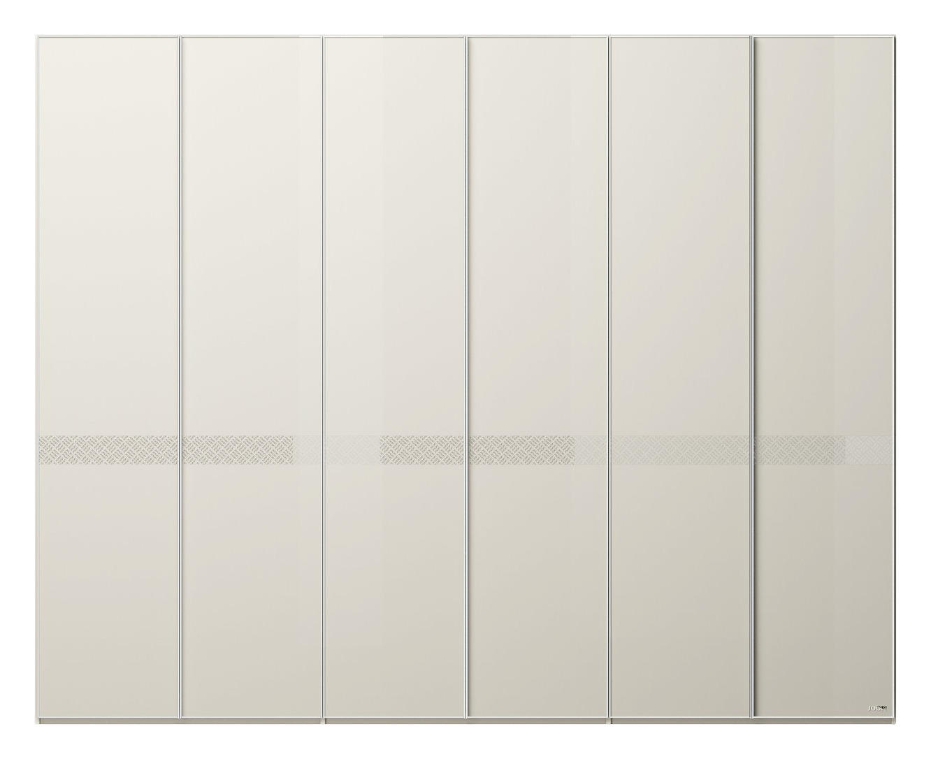 DREHTÜRENSCHRANK 298/222/68 cm 6-türig Sandfarben  - Sandfarben/Chromfarben, Design, Glas/Holzwerkstoff (298/222/68cm) - Joop!