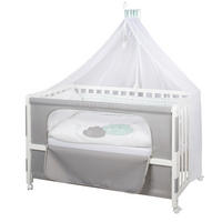 GITTERBETT-KOMPLETTSET Room Bed Happy Cloud 60/120 cm  - Weiß/Hellgrün, Basics, Holz/Textil (60/120cm) - Roba