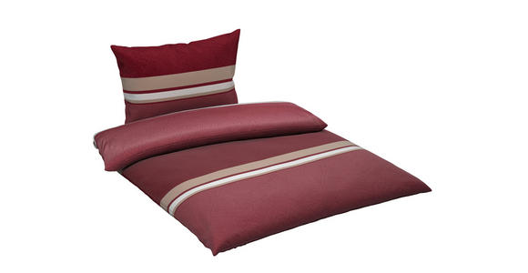 BETTWÄSCHE Mavie Satin 140/200 cm - Rot, KONVENTIONELL, Textil (140/200cm) - Novel