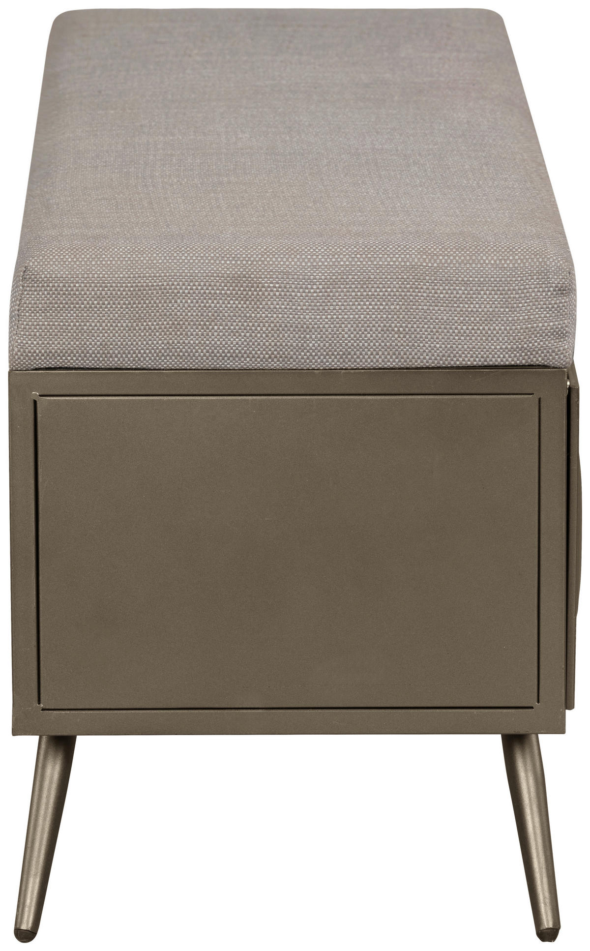 BANCĂ PENTRU HOL 120/47.5/39 cm  - gri, Konventionell, metal/textil (120/47.5/39cm) - Livetastic