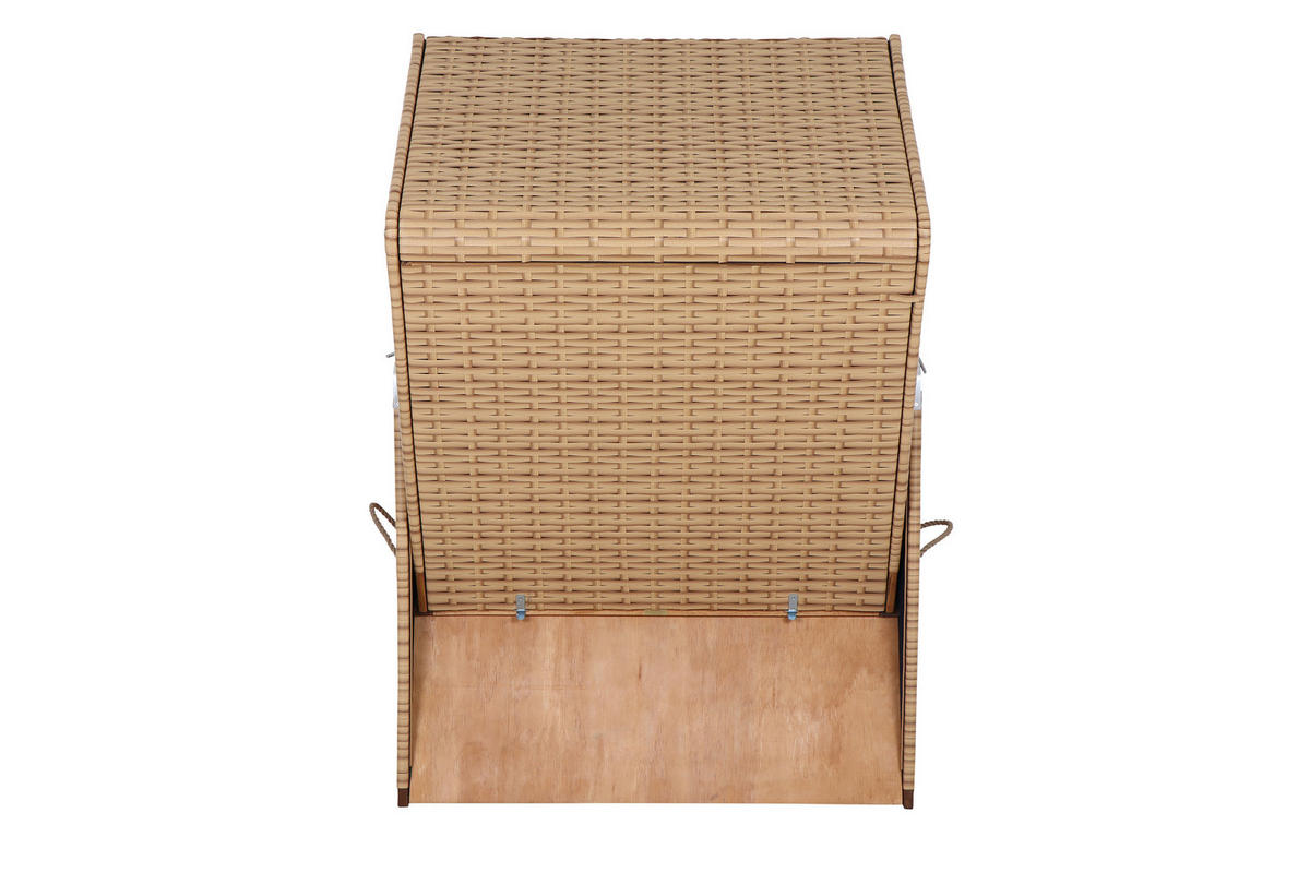 STRANDKORB - Blau, KONVENTIONELL, Holz/Kunststoff (120/80/165cm) - Siena Garden